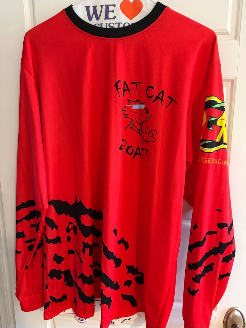 Fat Cat Boats Red Graphic Long Sleeve Shirt